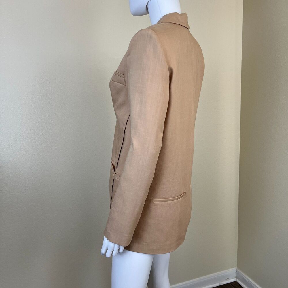 Zara Womens Size XS Beige Oversized Double Breasted Blazer NEW Minimalist Office - Picture 10 of 14